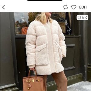 Varley Cream Teddy Jacket